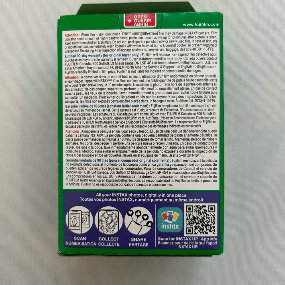 Fujifilm Instax Mini Instant Film Twin Pack 20 Sheets - Picture 2 of 6